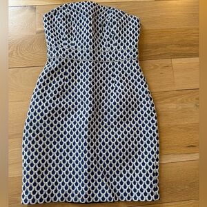 Lilly Pulitzer Navy and silver Strapless Dress